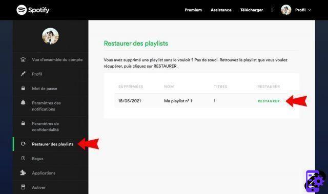 How to restore a deleted Spotify playlist?