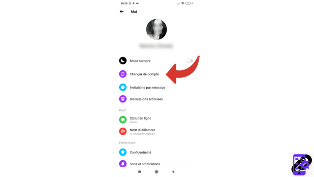 ¿Cómo cambiar de cuenta en Messenger?