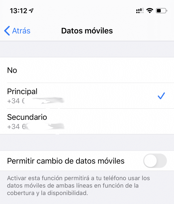 Usa dos números de teléfono en tu iPhone