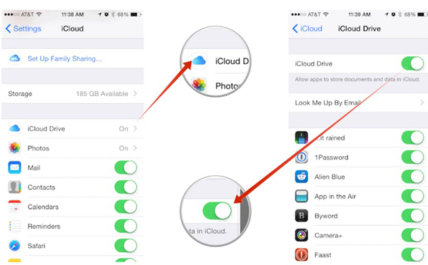 Différences entre iCloud et iCloud Drive