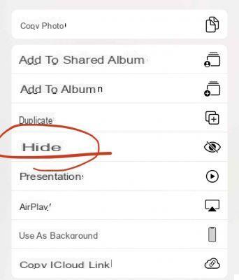 Comment masquer des photos sur iPhone