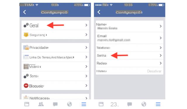 Como mudar a senha do Facebook