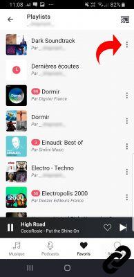 How do I share a track or playlist on Deezer?