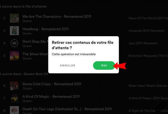 ¿Cómo gestionar una cola en Spotify?