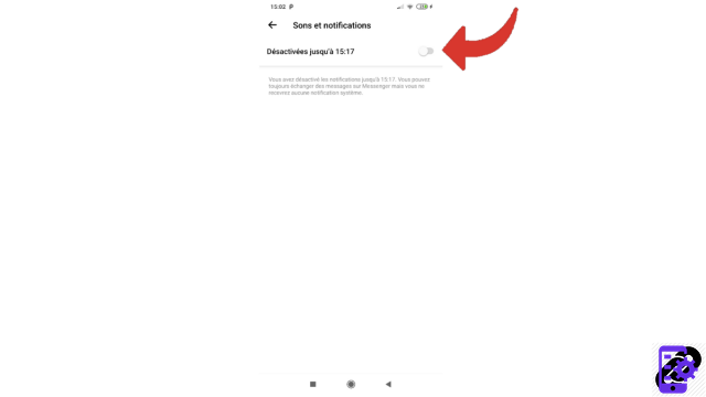 How to deactivate and reactivate notifications on Messenger?