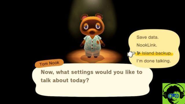 Cómo activar salvar islas en Animal Crossing: New Horizons