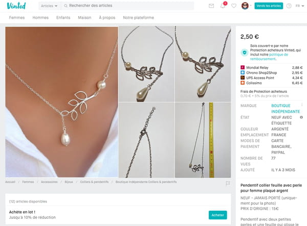 Comprar artículos por lotes en Vinted