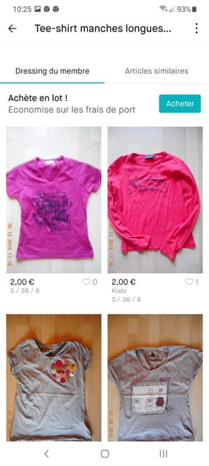 Comprar artículos por lotes en Vinted