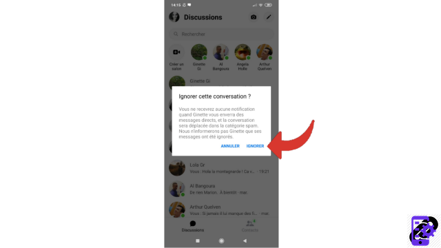 ¿Cómo ignorar una conversación en Messenger?