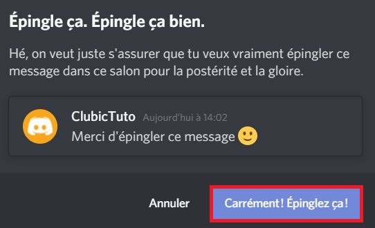 ¿Cómo fijo un mensaje en una conversación de Discord?