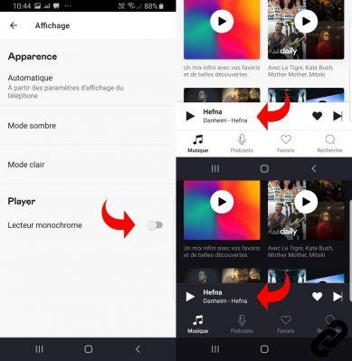 ¿Cómo cambiar el modo de color en Deezer?