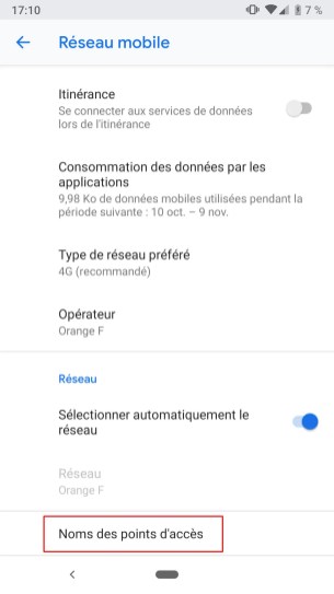 Cómo configurar el APN de tu smartphone Android (Bouygues, Orange, Free, SFR ...)