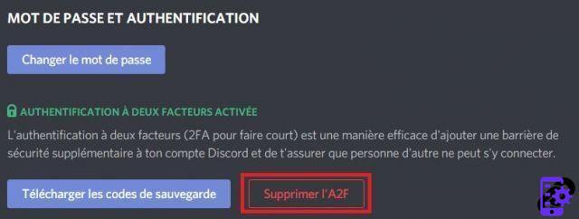 ¿Cómo eliminar la autenticación de dos factores en Discord?